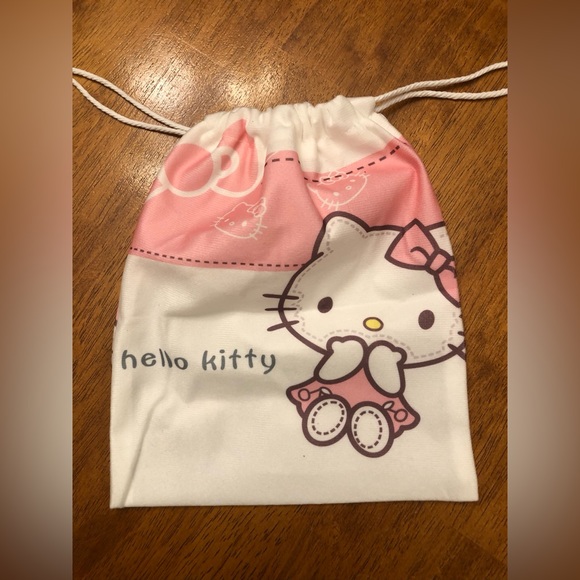 Sanrio Handbags - Drawstring Bag; Miniso Sanrio; Hello Kitty; Cotton; 7.48” x 9.45”